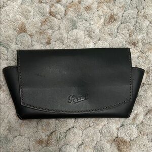 Persol Black Leather Glasses Case